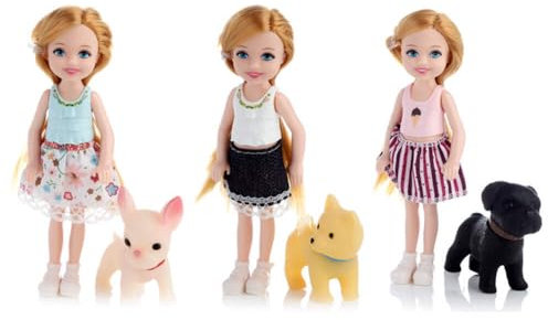 Puckator Sally Dress Up Puppe mit Hund und Zubehör