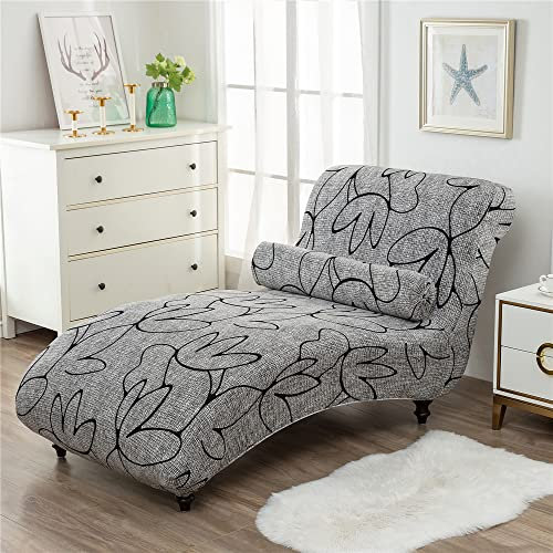 Surwin Chaiselongue Schonbezüge, Ohne Armlehne Liegesessel Stuhlbezug Stretch Modern Relaxliege Schonbezug für Wohnzimmer, Schlafzimmer, Lounge (1PC,Illustrationskunst)