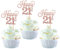Pack of 24 21 Cupcake Toppers Glitter Happy 21st Birthday Cake Toppers Number 21 Eightteen Sweet 21 Birthday Wedding Anniversary Party Cake Decorations Accessories Rose Gold