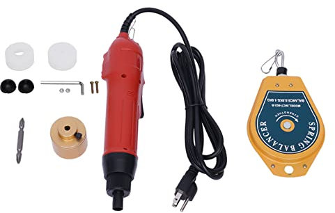 Boucheuse électrique à main pour bouteilles, Boucheuse à vis pour bouteilles, Boucheuse à vis électrique 30mm (Noire+rouge, 9.25 * 1.65inch)