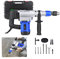Hammer Drill Corded 4500 RPM with 360° Rotating Handle, 44 x 23 x 8 CM, Hammer, Drill, Pick 2 Mode in 1, Included 3 Drill Bits, 2 Chisel, 1 Dust Cover, 1 Lubricating Oil Box, Case