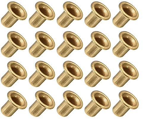METALLIXITY Pasante Agujero Remache (3x4mm) 200uds, Cobre Hueco Remache Tuercas - para PCB Tableros, Cobre Tono
