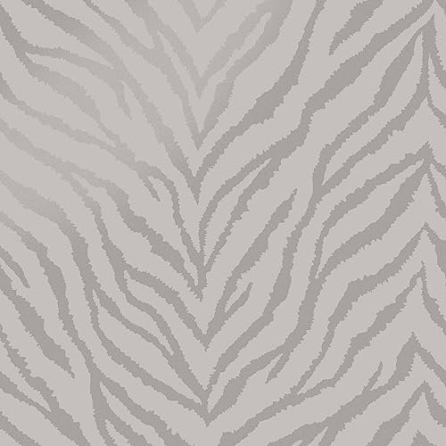 Alchemy Wallpaper Collection Zahara Grey Holden 65840 Zebra Print Metallic Elements