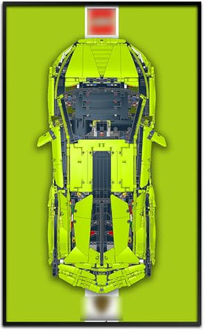 SuFunSu Tableau de montage mural pour Lego Technic Lamborghini Sián FKP 37 42115, cadeaux de collection pour adultes pour support mural de voiture Lego (panneau mural uniquement)
