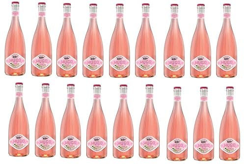 18 Flaschen Käfer Hugo rose Holunderblüte Limette rose a 750ml 7% Vol. + Space Riegel gratis 45g