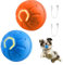 BSOON Hundespielzeug Ball Elektrisch, 2 Stück Intelligentes Interaktiver Ball Hundespielzeug, Automatisches Magic Ball für Hunde, Wiederaufladbar über USB (Blau+Orange)