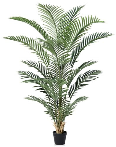 VeriNatural Künstliche Palme 150 cm - Kunstpflanze mit UV-Schutz,Fake Pflanze - Groß Deko Pflanze Perfekt für Innen Außen,Zimmerpflanze für Wohnzimmer, Balkon & Badezimmer 1Pack,VN125