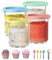 Lot de 4 Récipients à Crème Glacée de Rechange pour Ninja Creami Deluxe NC501/NC500 Series, Bacs À Crème Glacée avec Couvercle Et Cuillère,Sans BPA,Réutilisables