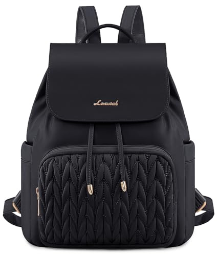 LOVEVOOK Backpack Womens Small Fashion Rucksack Bag for Ladies Waterproof Handbag Shoulder Bags for Girls Anti-theft Mini Casual Back Packs for School Work Travel, Black
