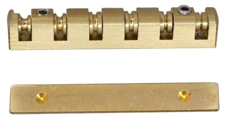 KiBcsLic Bass Guitar Roller Nut set Messing Rollen Sattel Höhenverstellbar mit Zubehör Und Schraubenschlüssel für Musiker Bandauftritte Musikunterricht
