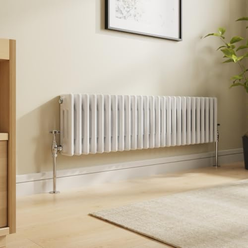 NRG Radiateur de salle de bain traditionnel en fonte Blanc 300 mm