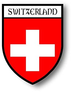 Akachafactory Aufkleber Sticker autoaufkleber Wappen Schild Flagge flaggen Fahne Schweiz