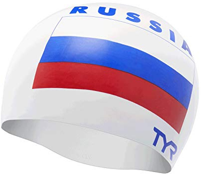 TYR Russia Silicone Adult Fit, Weiß