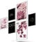 BLCKART Infinity Premium Poster Set Bilder COCO Stilvolle Magnolien Rosen Poster Schlafzimmer Deko | 2x A3 | 4x A4 (COCO FLORAL ROSE PINK BLACK | 6er, Ohne Rahmen)
