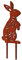 Gravierwerkstatt Osterhase Corten - Edelrost Hase - Metall Osterhase - Osterdekoration - Gartendeko - Rostdeko Ostern - Gesamtgröße: 34x12cm