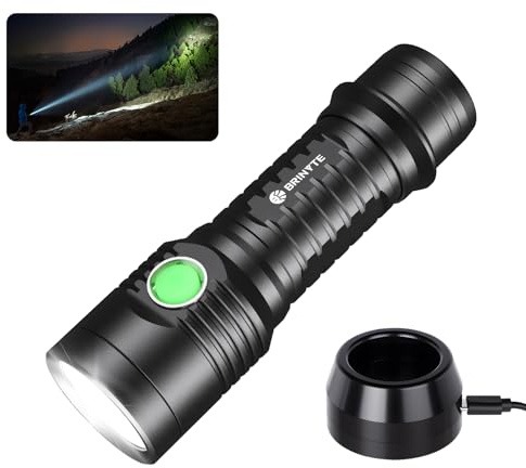 Brinyte WT01 Linterna Led 2700Lumens Función Luz Emergente Corte Eléctrico | Ultrabrillante,Faro Largo Alcance,Indicador Estado,Emergencias/Búsqueda/EDC