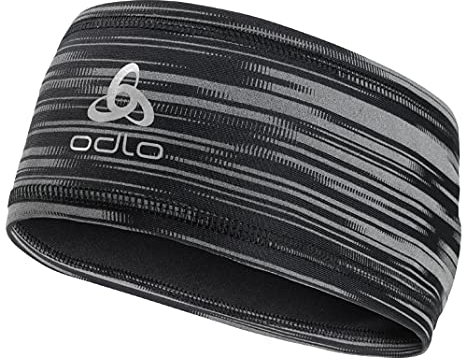 Odlo Unisex POLYKNIT LIGHT ECO PRINT Stirnband, Black Reflective