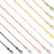 SANNIX 50 Pack 10 Colors Necklace Chains for Jewelry Making 18 Inches Bulk Cable Chain Necklace with Lobster Clasps for Crafts