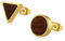 Ohrringe Damen Edelstahl Ohrringe Damen Holzohrringe Damen Holz Ohrstecker Ohrringe Geometrisch Hexagon Dreieck 8mm Frauen Geschenk (Dreieck Kreis Gold)