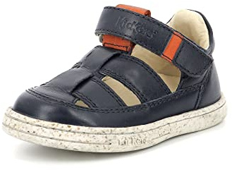 Kickers Unisex Kinder Traktus Sandale, Marineblau Orange, 22 EU