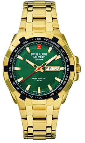 Swiss Alpine Military Herren Uhr Analog Quarz 7043.1114SAM Edelstahl