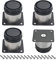 XINMEIWEN Lot de 4 pieds de meubles ronds réglables en acier inoxydable pour meubles de cuisine (50 mm)