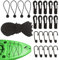 Vigcebit Kayak Bungee Cord Kit | Elastic Kayak Stretch with Snap End Hooks | Kayak Boat Camping Ball Bungee Accessories for Indoor Outdoor Activities