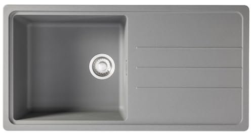 Franke Junos JSD611-97UG 1.0 Bowl Tectonite Reversible Inset Grey Kitchen Sink