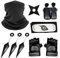 Philoctes Kostüm Schwarzes Halloween, Schwarzes Cosplay Kostüm, 9 Stück Kostüm Halloween Junge, Maske, Stirnband, Tasche, Plastische Dekoration, für Maskerade Karneval