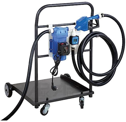 AdBlue Mobile Dispenser Drum Trolley Manual Pump Kit with 12V DC Plug Cables