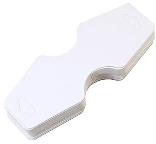 COHEALI 100st Ohrringkarten Schmuckzubehör Halten Schmuck Verpackung Anzeigekarten Für Armbänder Halsketten-Tags Ornament-Ohrringe Ohrring-Tags Kraftkarton Grafikkarte Leer Weiß