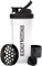 KICHLY Shaker Bottle 1 Pack - 24 Ounce Plastic Protein Shaker Bottle for Pre & Post workout with Twist & Lock Protein Box Storage (Clear/Black)