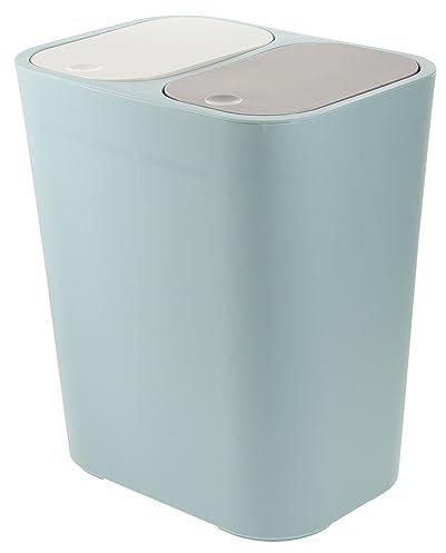 Zerodeko Poubelle De Cuisine à Compartiment Double Pour Déchets Humides Et Secs Conteneur Pratique Pour Salon Et Salle De Bain