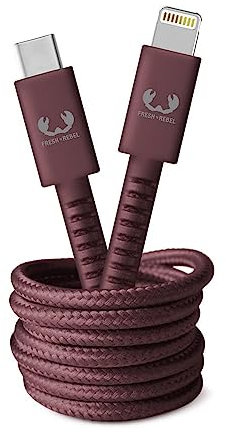 Fresh 'n Rebel 00214994 USB-C - Lightning Ladekabel 'Fabriq' 2 Meter Deep Mauve