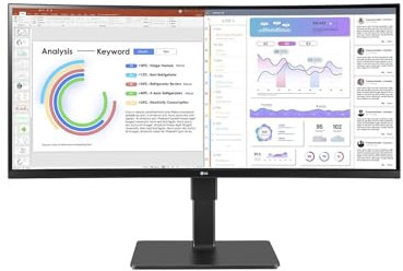 LG Ultrawide 34BQ77QB-B Webcam UW-QHD Écran incurvé Écran LED 21:9 Noir texturé