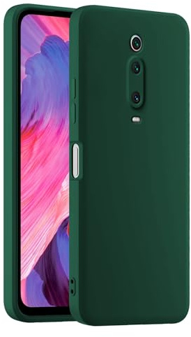 HULLIN Bunte Silikon Handyhülle, Passend für Xiaomi MI 9T / MI 9T Pro (6.39) - Dunkelgrün