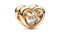 Nbsameng S925 Sterling Silber Anhänger für Pandora Armbänder und Halsketten, ein DIY Urlaub Schmuck Geschenk für Damen, Glänzendes Herz - Gold