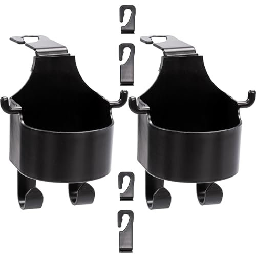 2Pcs Car Cup Holder Water Cup Hook on Back Seat Car Hook & Backseat Cup Holder Multifunctional Hook for Car Seat Back, Car Drink Holders 2 in 1 Car Hooks for Bags Cup Holder Hook (2)