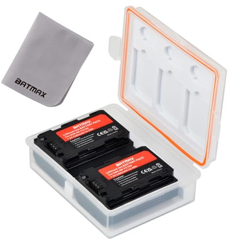 Batmax NP-FZ100 Akkus mit Batteriefach und Speicherkartenetui Kompatibel mit Sony A9 A9R A9S, A7III A7IV A7RIII A7R3 A7R IV A7C A7S III A6600 ILCE 9M2 BC-QZ1 Kamera