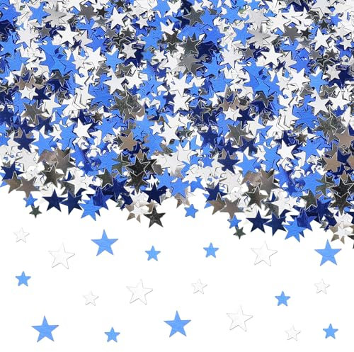 GoldRock Glitzer Streudeko Sterne Silber,3000× Glitzersterne Konfetti Weihnachten,Streusterne Streudeko Weihnachten Silvester,Stern Konfetti,Weihnachtskonfetti Stern Deko,Tischdeko Geburtstag Hochzeit