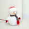 Forecronic Netter Türstopper Dekorative Türstopper für Haus und Büro, gefüllter Stoff Weihnachtstürstopper Gewichteter Innentürstopper Dekorativer - Schneemann mit roter Kappe