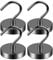 Grtard 4 Stück Magnethaken, robust, starker Magnethaken für Kreuzfahrtkabinen, große Magnethaken, Magnete mit Haken zum Aufhängen, Kreuzfahrt, Vorhang, Zuhause, Küche, Arbeitsplatz