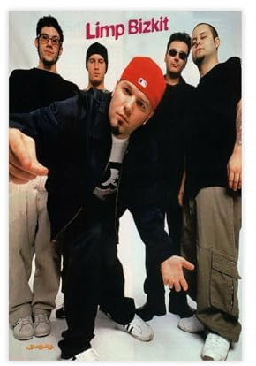 YVNESAQ Poster Limp Bizkit, Leinwandposter, Schlafzimmer-Dekor, Sportlandschaft, Büro, Raumdekoration, Geschenk, ungerahmt, 30 x 45 cm, 4 Stück