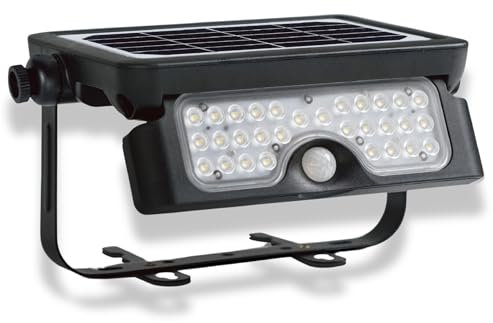 GINUX® 5 in 1 Solarlampen für außen mit Bewegungsmelder - Solar Wandleuchte aussen und innen mit Superhellen LEDs und PIR-Sensor, Solar LED Strahler für Wand und Garten (Leadpad 50W)