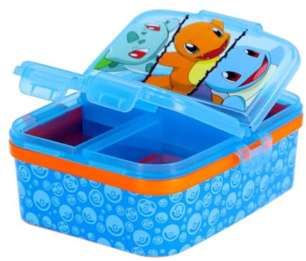Stor Pokemon XL Sandwichbox mit mehreren Fächern, rechteckig