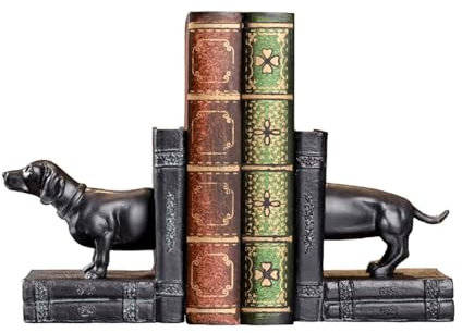 GddOGUK Bouchons de Livres en résine, Serre-Livres Robustes, extrémités de Livres en Forme de Chien Mignon pour arrêter et décorer Les Serre-Livres et Les Supports de Livres de Bureau