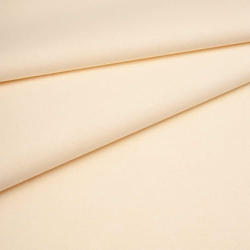 Fabreco - 100% Premium Baumwollstoff Meterware Uni 160 cm | 220 g/lfm – Weich, langlebig & hautfreundlich | Stoffe Zum Nähen & Dekoration | Stoff Meterware - Fabric | ecrü