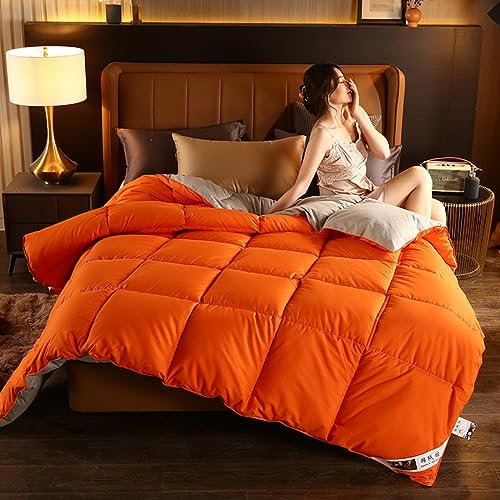 PLSZLL Steppdecke, Sommerdecke für Doppelbett, Steppdecke mit Gänsedaunenfüllung, Einzel- und Doppelgröße, Dicke Winterdecke