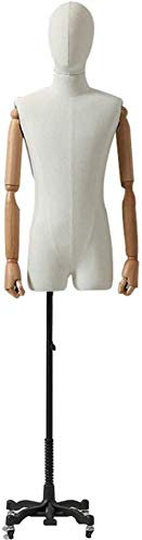 Professionelle Schneiderpuppe Mit Armen, Männliche Schneiderpuppe, Weißer Schneidertorso, Kopf, Arm, Büste, Modell, Körperrahmen