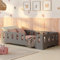 smartwood Bodenbett 80x160 Grau - Montessori Kinderbett aus Holz mit FSC-Zertifikat TILA 2P mit Rausfallschutz & Lattenrost bis 230kg belastbar - Einfache Montage